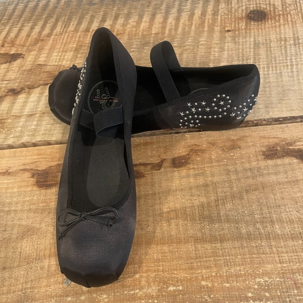 Jeffrey Campbell x FP x UL Stars Align Ballet Flats NWOB Black Size 7.5 - Picture 3 of 12